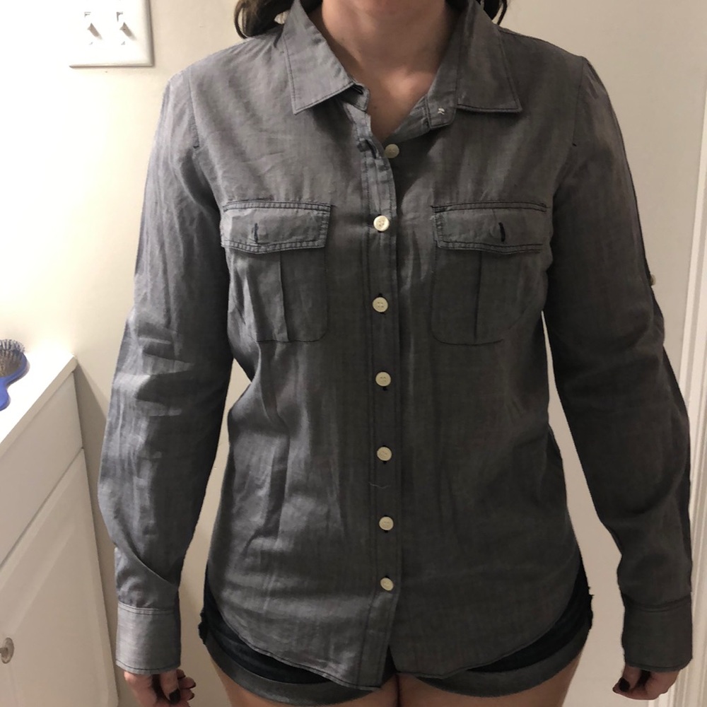 Chambray button down shirt